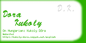 dora kukoly business card